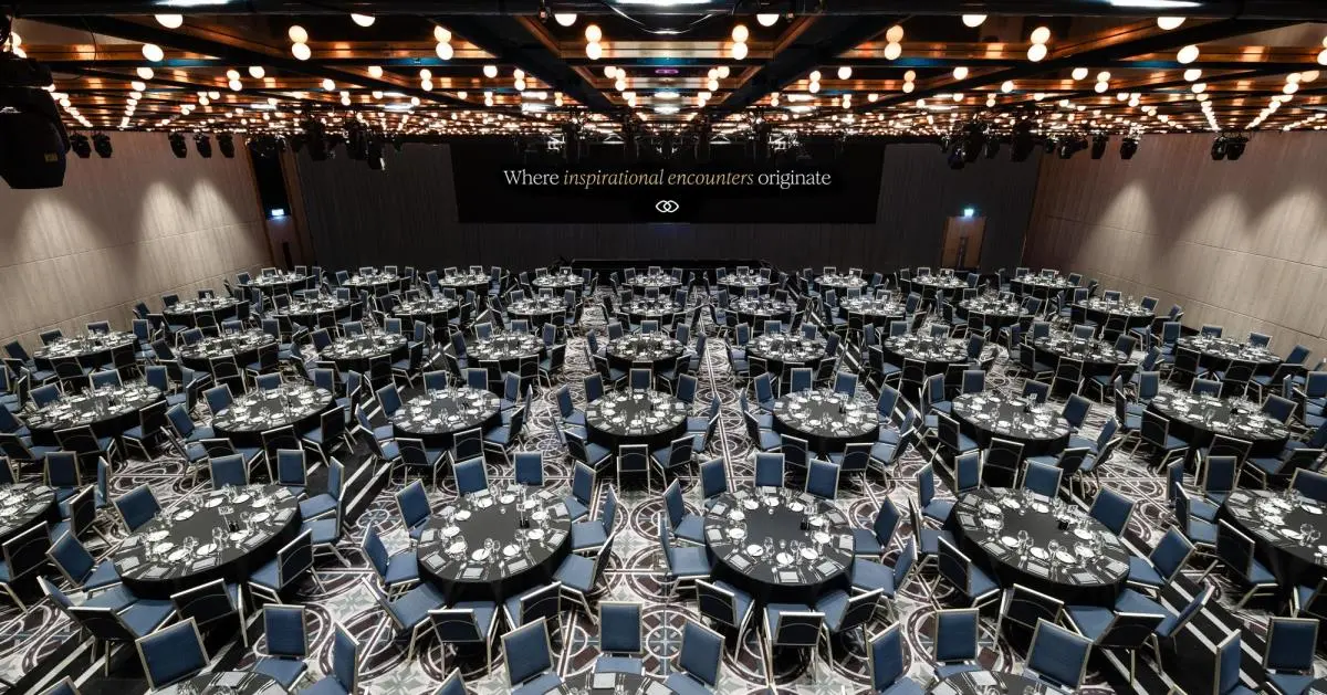 BCEC Brisbane — plenary hall set for a large gala