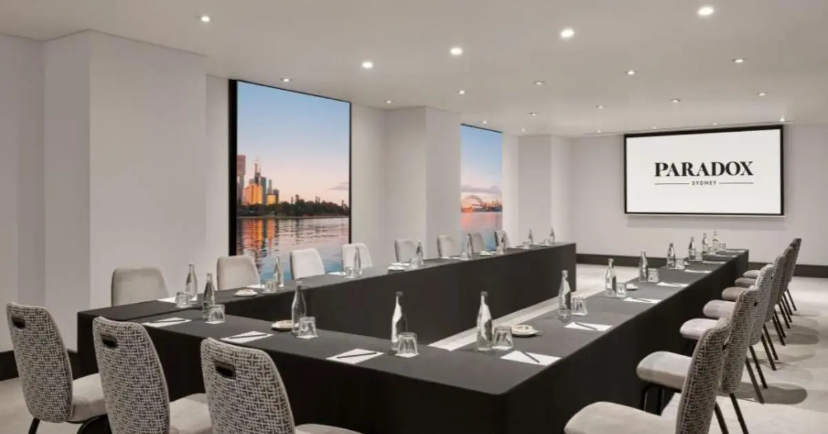 Paradox Sydney — executive boardroom with harbour view